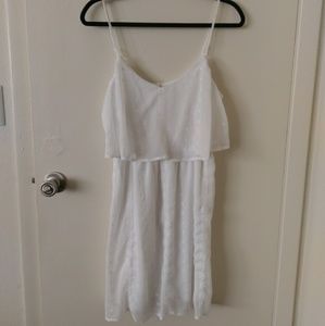 NWT Maurices White Tank Dress with Embroidery